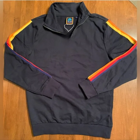 ALDI Pullover Quarter Zip Sweatshirt NWOT #J5 - Picture 6 of 8